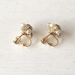 Square bijou *Sakura / Earrings 2枚目の画像