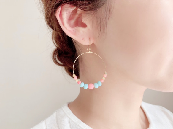 Coral beach / Pierce, Earrings 2枚目の画像