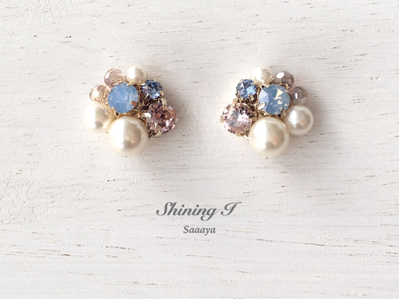 春夏数量限定 Mix stone *P×B / Earrings 2枚目の画像