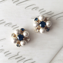 ReNEW Happiness *Navy / Pierce, Earrings 1枚目の画像