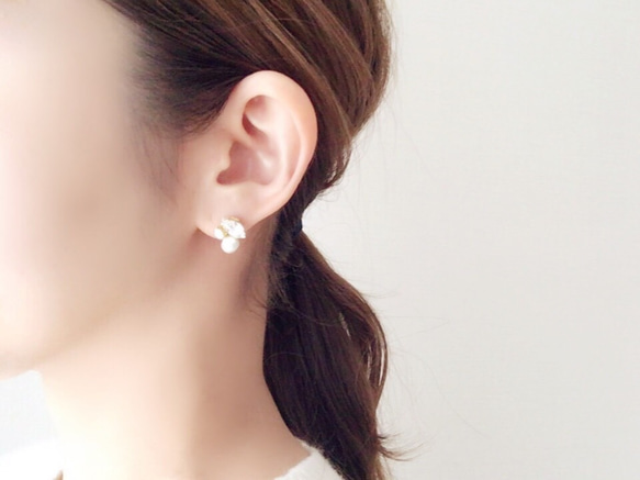 ⚫︎Sale : Refined -pearl- / Pierce, Earrings 3枚目の画像