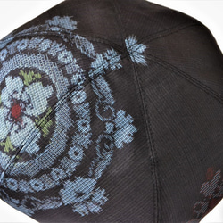 Murayama Oshima咖啡Casquette：靛藍花卉圖案和服Remake復古和服免費送貨1810c01 第10張的照片