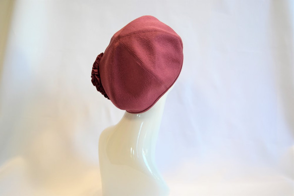 和服花貝雷帽：紫紅色粉紅色和服翻拍/國內免費送貨/ 1901b06 第7張的照片