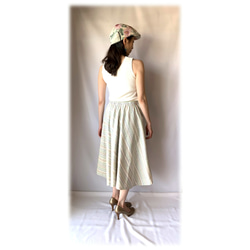 Tokamachi Kaoru的不規則下擺裙：竹紋/和服翻拍/日式/運送2個工作日/國內免費送貨/ 1908sk01 第5張的照片