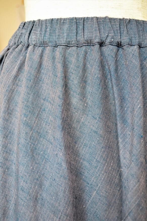 手工編織春亞紡不規則下擺裙：條紋、細條紋、和服改造，2 個工作日內發貨，國內免運費 / 1908sk03 第8張的照片