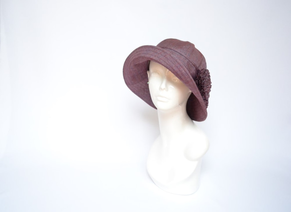● 和服帽子：紫條紋纓，和服翻拍，和服帽子，2 個工作日內發貨，國內免費送貨 2004h06 第1張的照片