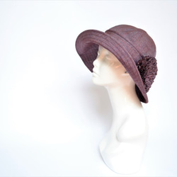 ● 和服帽子：紫條紋纓，和服翻拍，和服帽子，2 個工作日內發貨，國內免費送貨 2004h06 第2張的照片