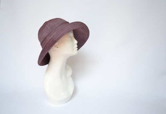● 和服帽子：紫條紋纓，和服翻拍，和服帽子，2 個工作日內發貨，國內免費送貨 2004h06 第7張的照片