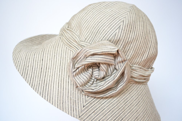 ●和服帽：手工編織的海綿，條紋，細條紋，和服重製版，在2個工作日內發貨，國內免費送貨2004h08 第7張的照片