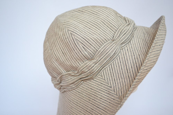 ●和服帽：手工編織的海綿，條紋，細條紋，和服重製版，在2個工作日內發貨，國內免費送貨2004h08 第8張的照片