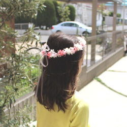 再販♪プリザーブド紫陽花の花冠 〜sweetstrawberry〜 3枚目の画像
