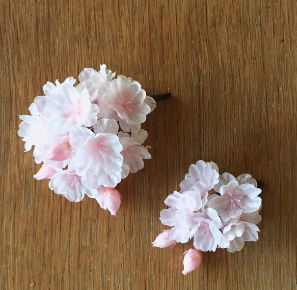 入学式に！桜のコサージュ〜親子セット〜 1枚目の画像