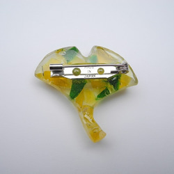 LOCK UPs brooch icho yellow & green 2枚目の画像