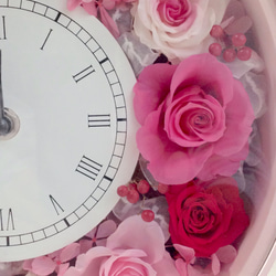 12Ｒoses幸せの時を刻む花時計ピンク 4枚目の画像