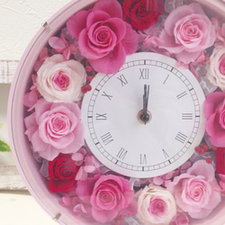 12Ｒoses幸せの時を刻む花時計ピンク 5枚目の画像