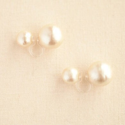 [再次上架3] 2way棉珍珠無孔耳環（Kisuka）（8-12） 第2張的照片