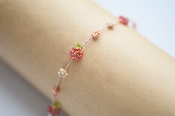 daisy bracelet red【free size】 第1張的照片