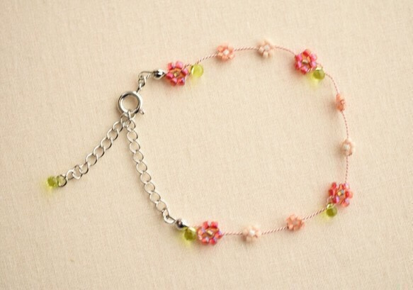 daisy bracelet red【free size】 第3張的照片