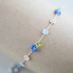 daisy bracelet blue【free size】 第1張的照片