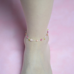 daisy anklet Pink【free size】 第5張的照片