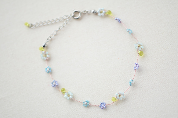 daisy anklet light green　【free size】 第2張的照片