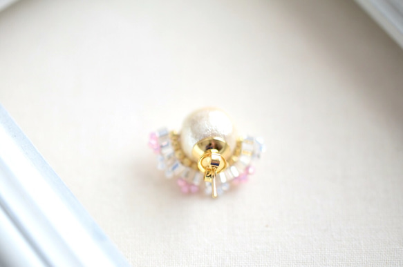 Cotton pearl bijoux耳環（淺綠色） 第4張的照片