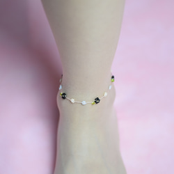 daisy anklet black【free size】 第5張的照片