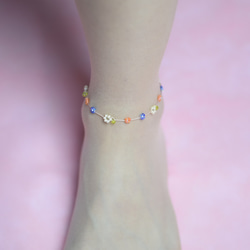 daisy anklet black【free size】 第5張的照片