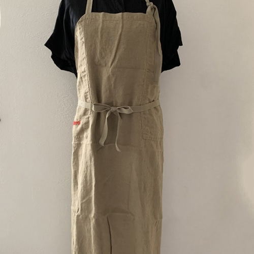 Paris Merciリネンエプロン*taupe エプロン *LULU 通販 12726652