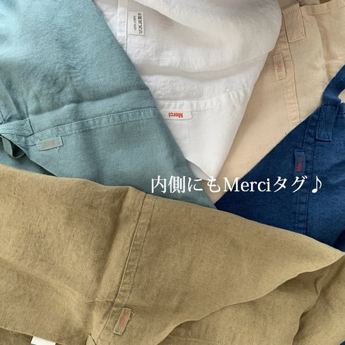 Paris Merciリネンエプロン*taupe エプロン *LULU 通販 12726652