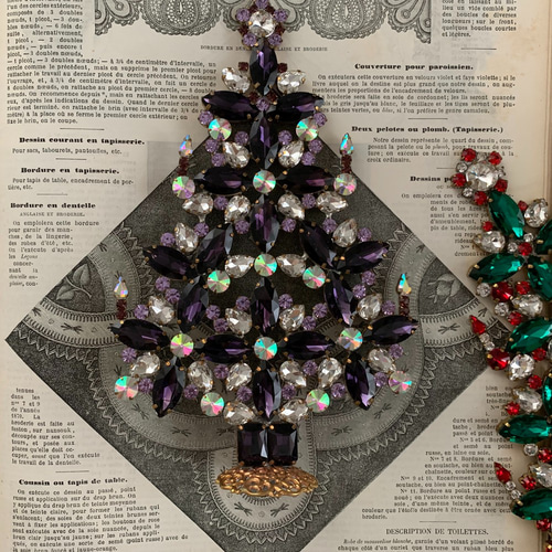 チェコガラス/ガラスツリー/カラフル/卓上ツリー/クリスマス/ラインストーン チェコガラス/ガラスツリー/カラフル/卓上ツリー/クリスマス/ライン