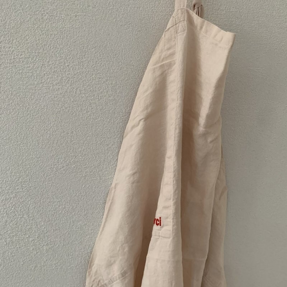 Merci エプロン ピンクベージュ