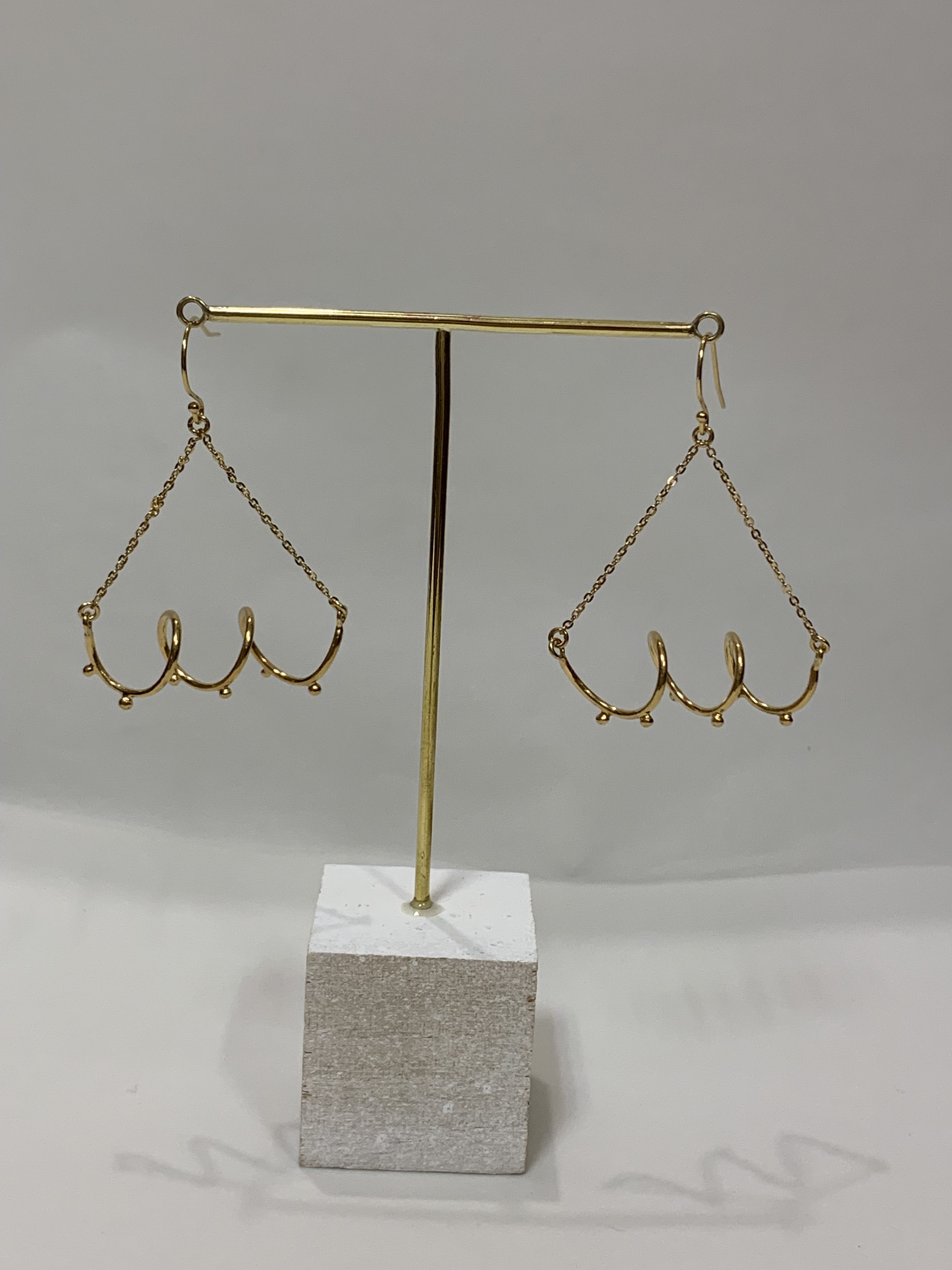 plantピアス/イヤリング　ゴールド(受注制作)