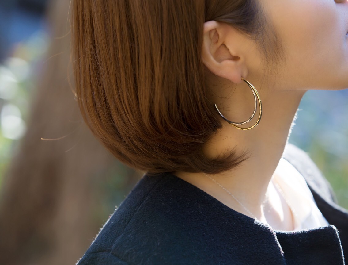 月星ピアス・片耳用 (受注制作)