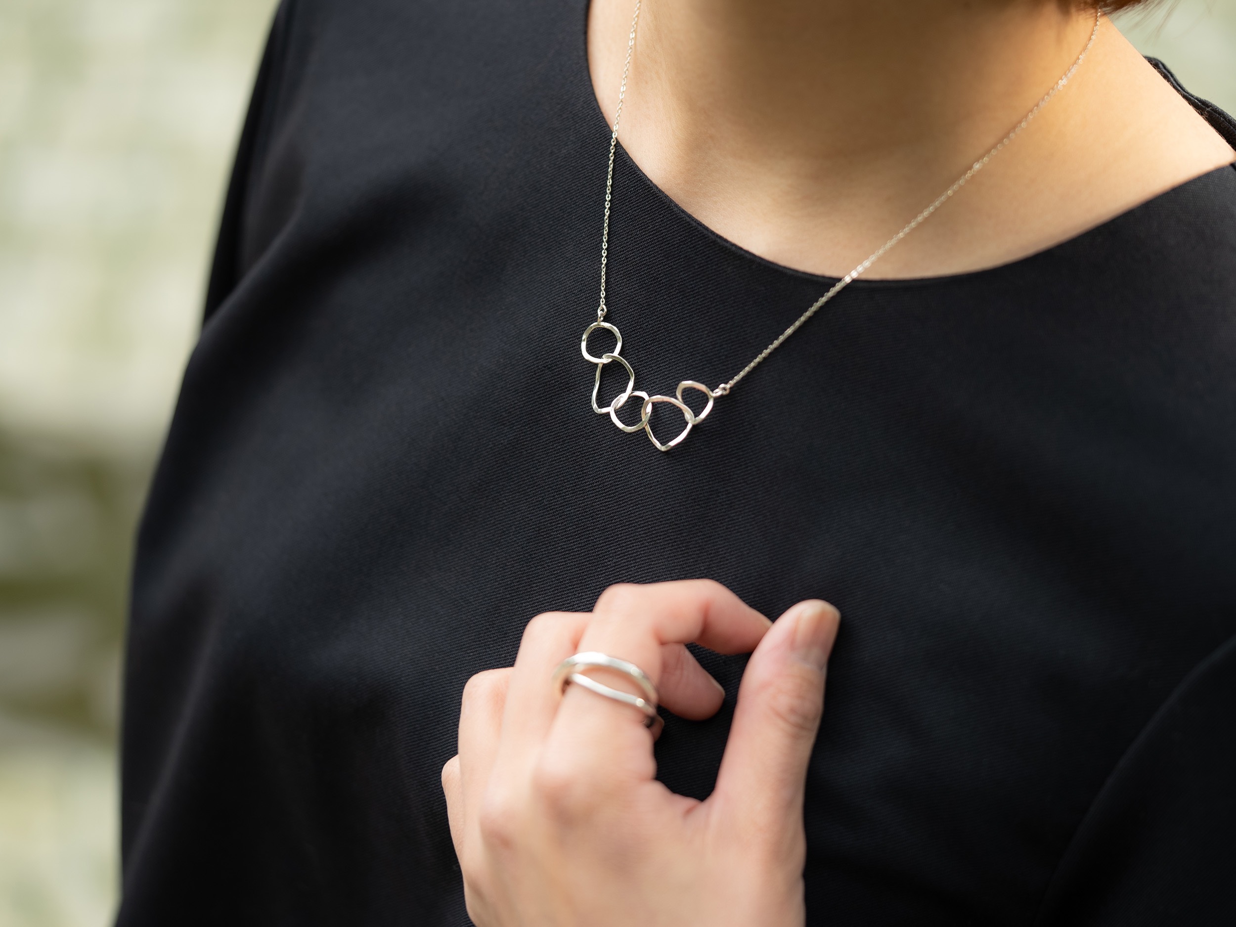 波紋5連ネックレス(受注制作)