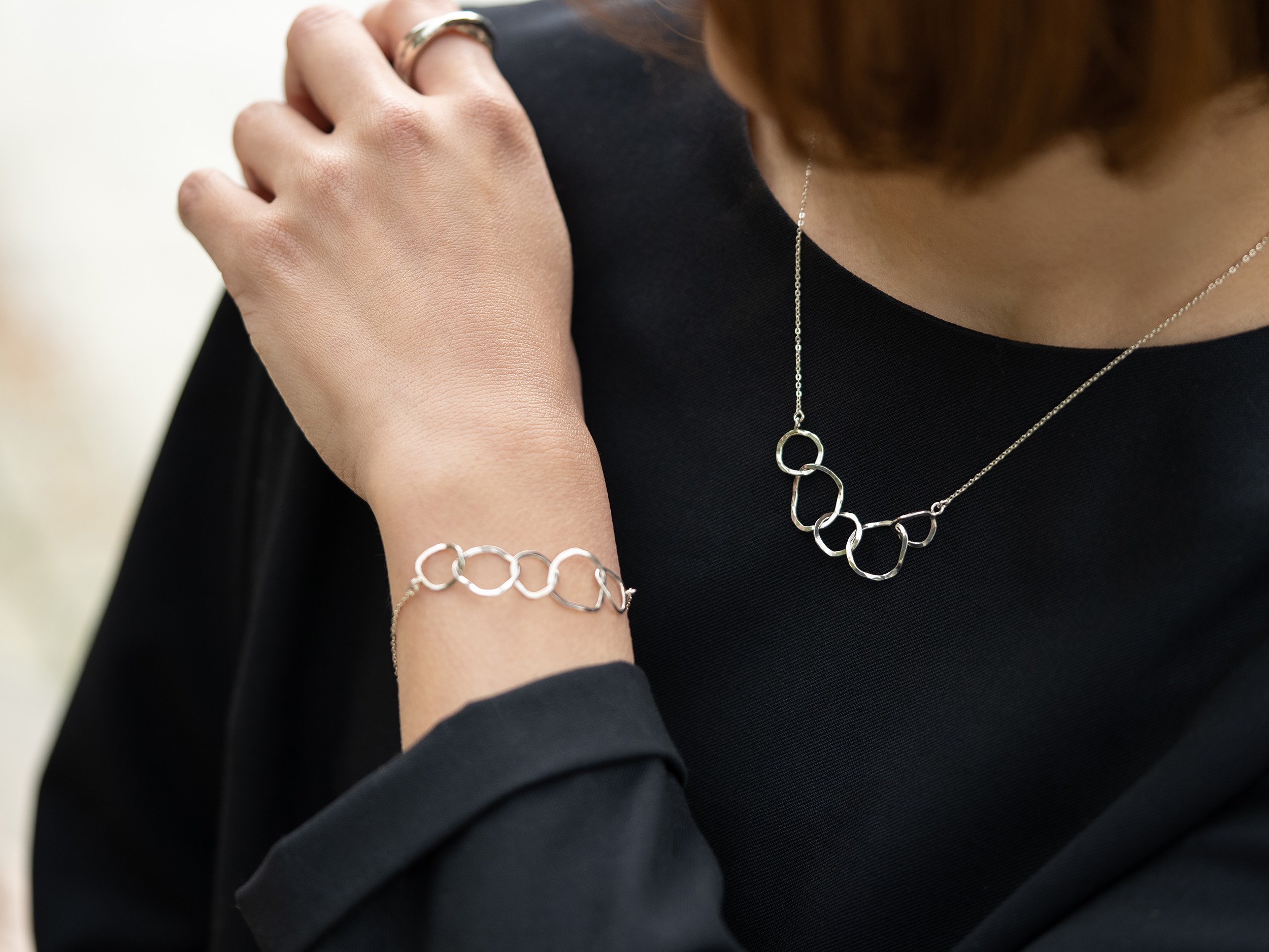 波紋ブレスレット5連(受注制作)