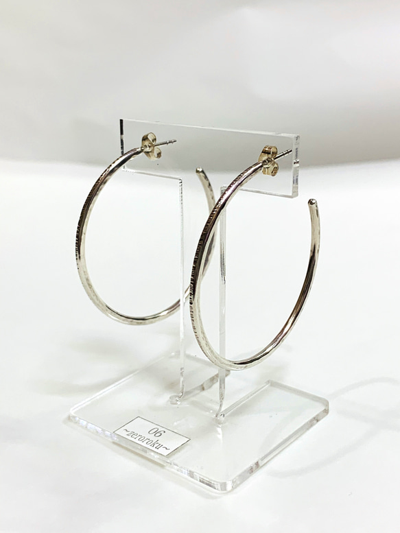 Simples フープピアスシルバー 1枚目の画像