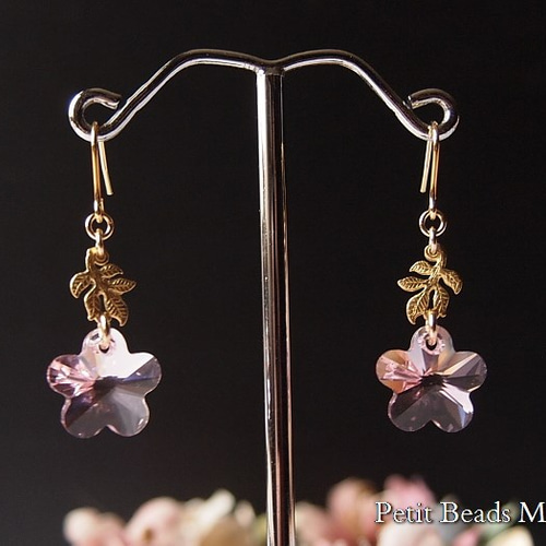 桜ハンドメイド2025』ほんのり彩る~スワロフスキーの桜~ピアス 桜ハンドメイド2025』ほんのり彩る~スワロフスキーの桜~ピアス