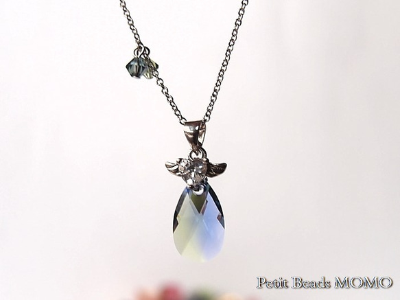 希少‼️コレクションレベル‼️色が極めラベンダーS925ネックレストップ　鑑定書付き 魅惑のブレンドカラー～スワロフスキー＃6010*プロバンス