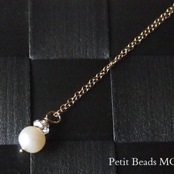 「Creema限定」願いが叶う？６月誕生石*淡水真珠～シンプルで上品な14KGFネックレス 1枚目の画像
