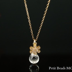 フラワー 花 四つ葉 クローバー ネックレス ゴールドフィルド 14kgf