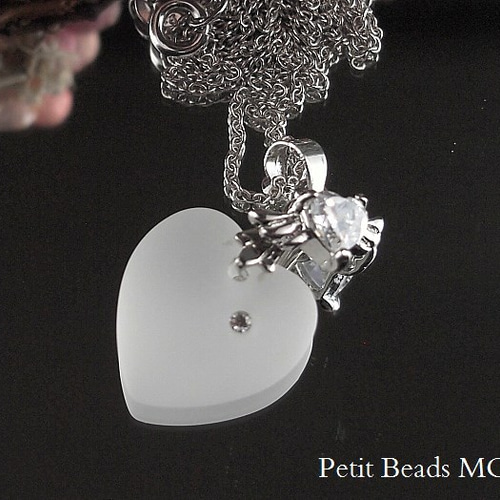 訳ありSALE～ヴィンテージスワロ#6221*ハート＆ジルコニア☆エンジェル  