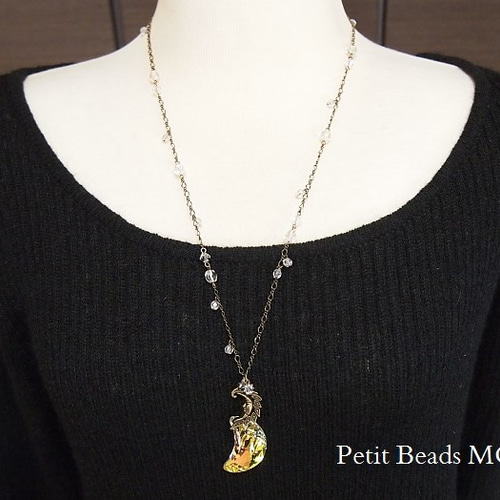 魅惑の輝き☆彡スワロフスキー#6722三日月*クリスタルオーロラ～ロング  