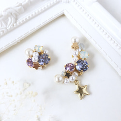 夏の風』ビジューイヤーカフ&イヤリング(ピアス)セット