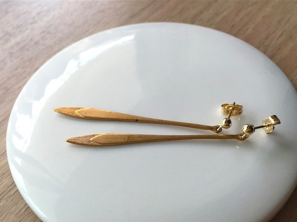 【pebble Ammi】Vintage long arrow charm シンプルロングピアス　<n003-ear> 8枚目の画像