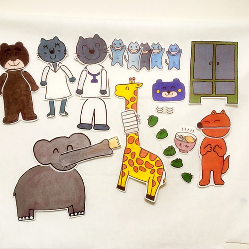 ねこのお医者さん パネルシアター おもちゃ・人形 Creema 知育玩具