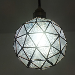 ソフィアのペンダントライト（クリア、ジオデシック、テラリウムドーム、ＬＥＤ電球付） 3枚目の画像