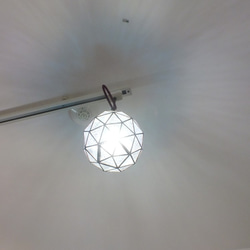 ソフィアのペンダントライト（クリア、ジオデシック、テラリウムドーム、ＬＥＤ電球付） 6枚目の画像