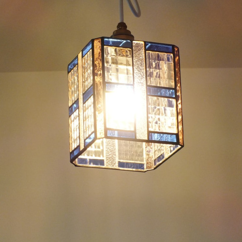 凹凸ガラスのペンダントライトⅡ　（クリア、ＬＥＤ電球付） 凹凸ガラスのペンダントライトⅡ （クリア、LED電球付