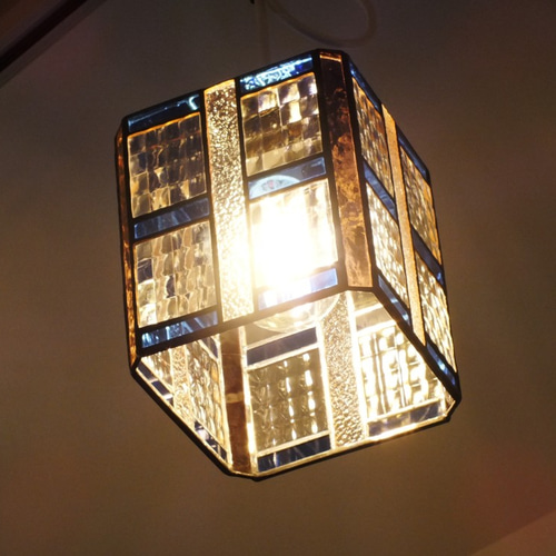 凹凸ガラスのペンダントライトⅡ　（クリア、ＬＥＤ電球付） 凹凸ガラスのペンダントライトⅡ （クリア、LED電球付